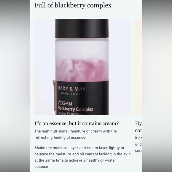 Mary & May Vegan Blackberry Complex Cream Essence NWT❤️❤️🔥 - Picture 13 of 15